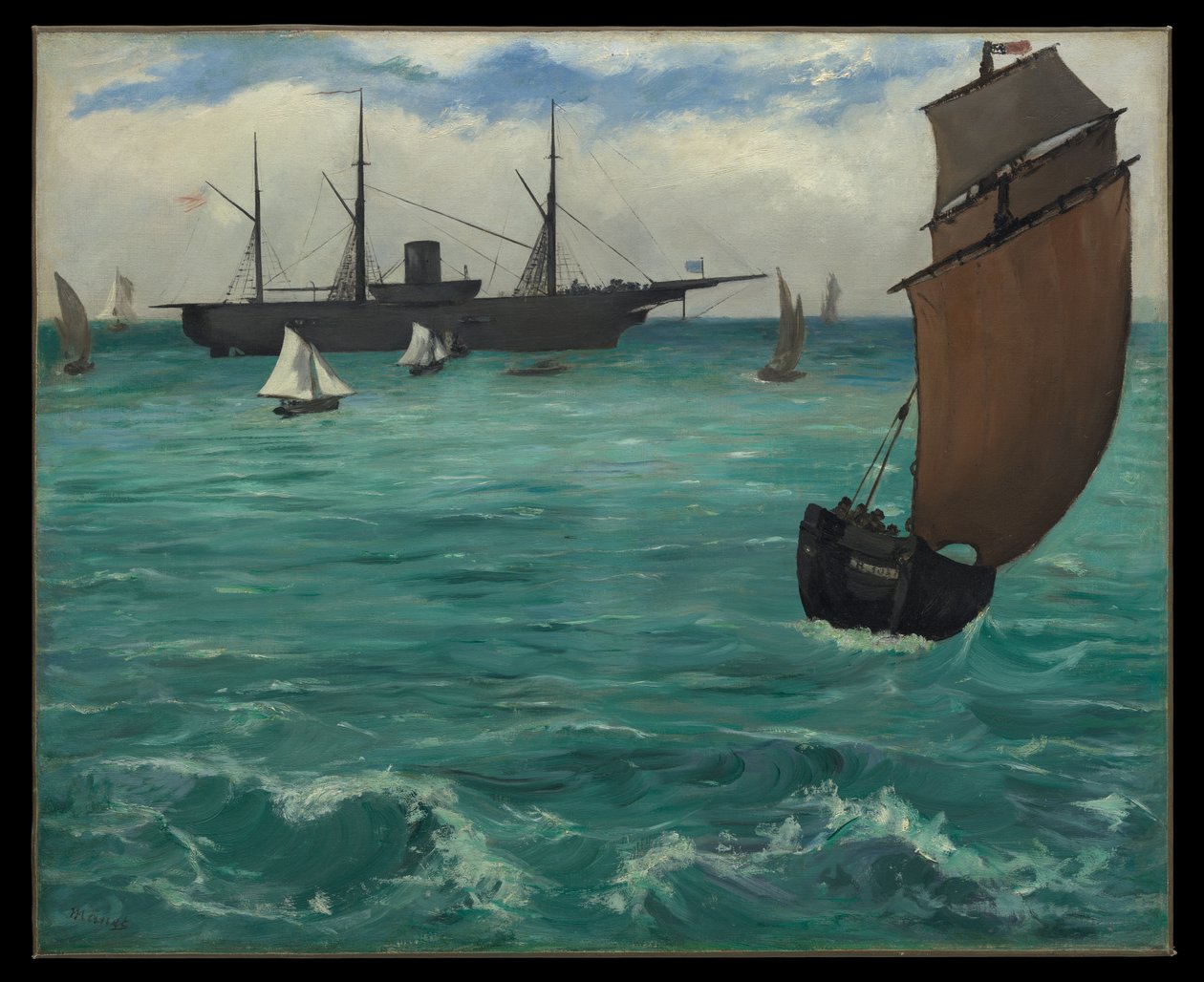 De „Kearsarge” bij Boulogne door Édouard Manet