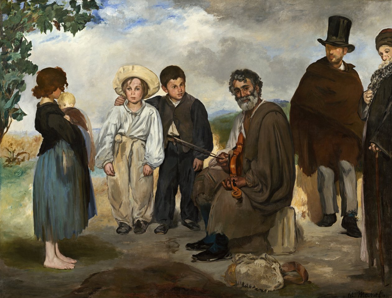 De oude muzikant door Édouard Manet