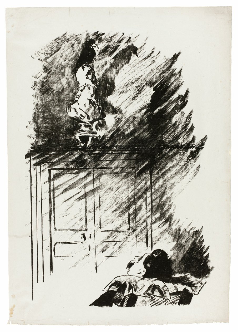 De Raaf op de Buste van Pallas, uit De Raaf door Édouard Manet