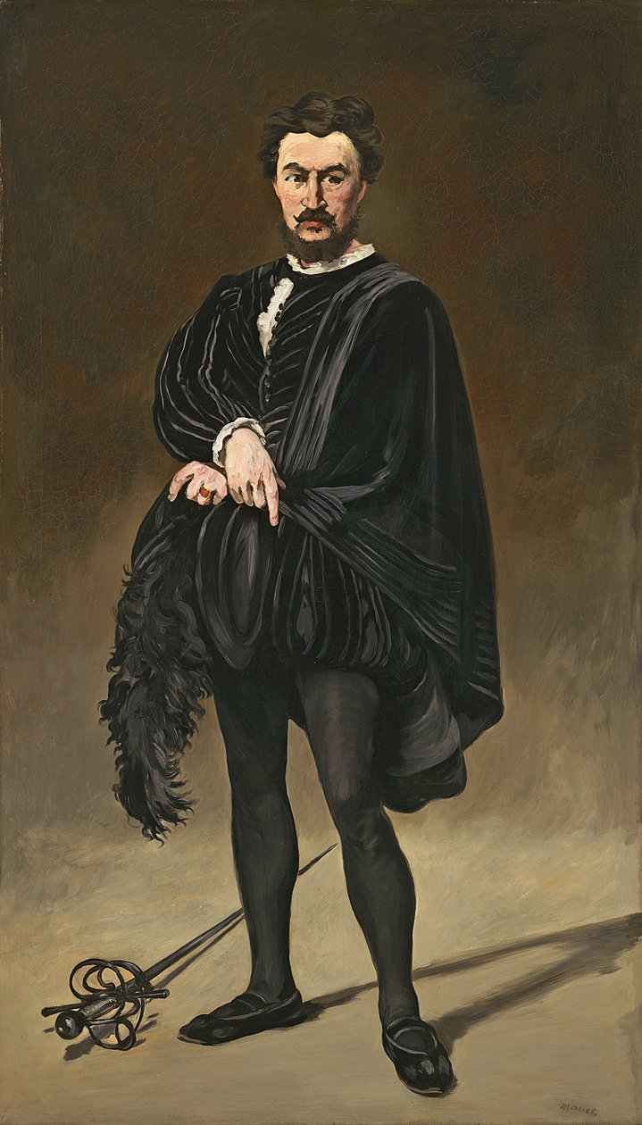 De Tragische Acteur (Rouviere als Hamlet) door Édouard Manet