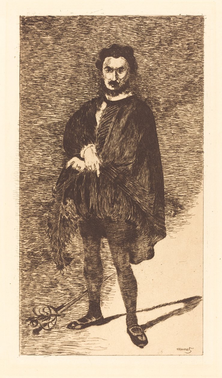 De tragische acteur door Édouard Manet