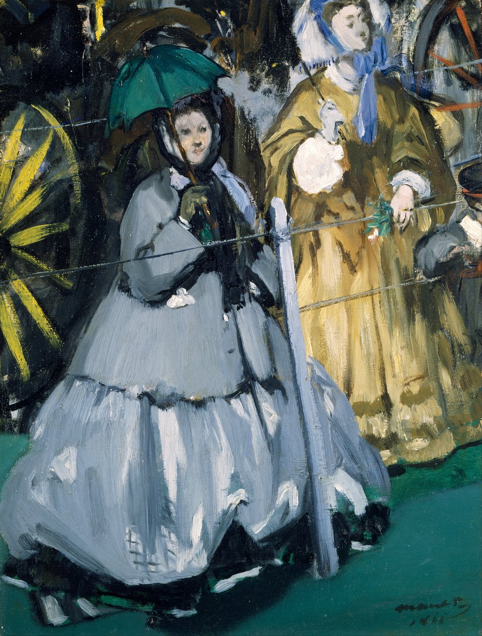 Vrouwen bij de races door Édouard Manet