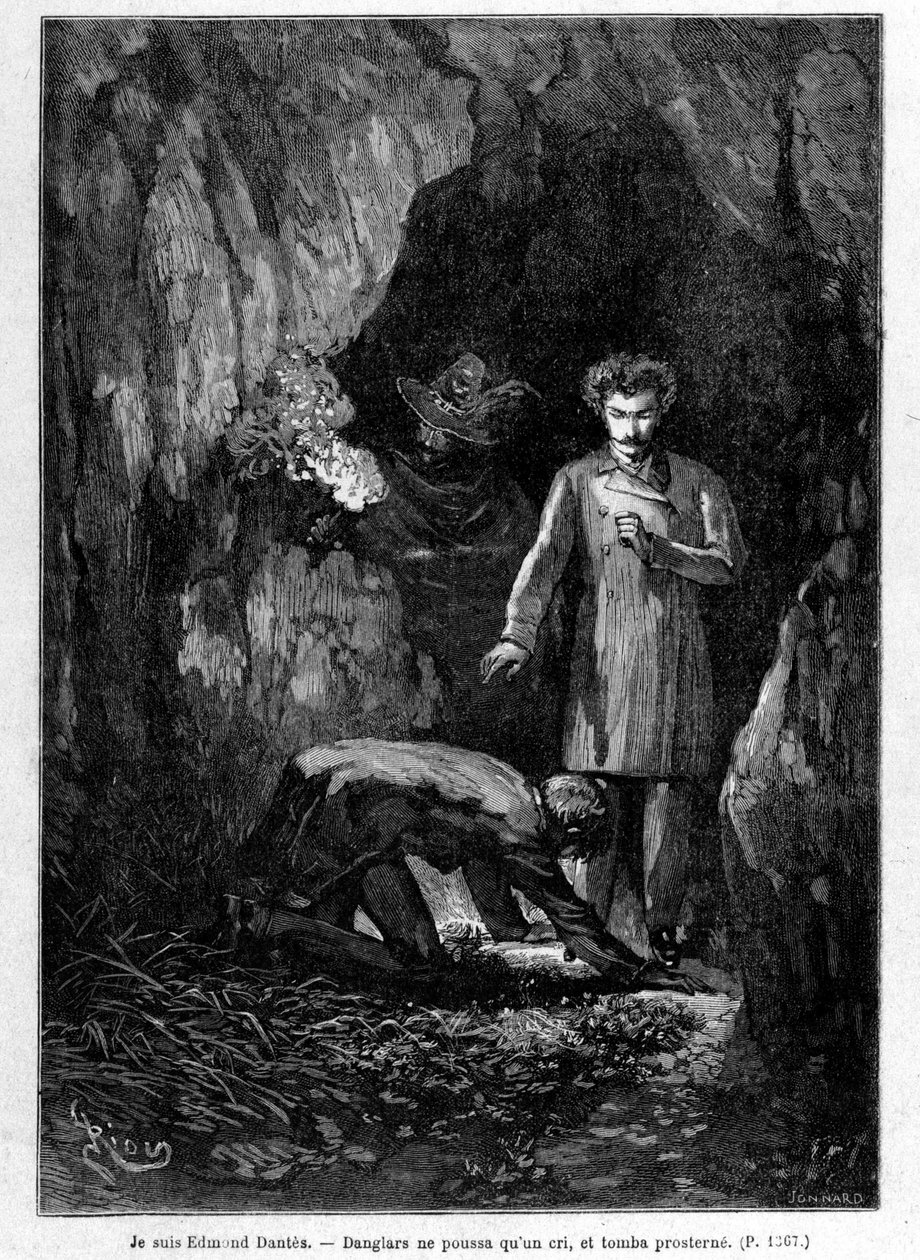 Je suis Edmond Dantès - Gravure door Riou, in Le Comte de Monte-Cristo door A. Dumas, ed. Jules Rouff & Cie door Edouard Riou