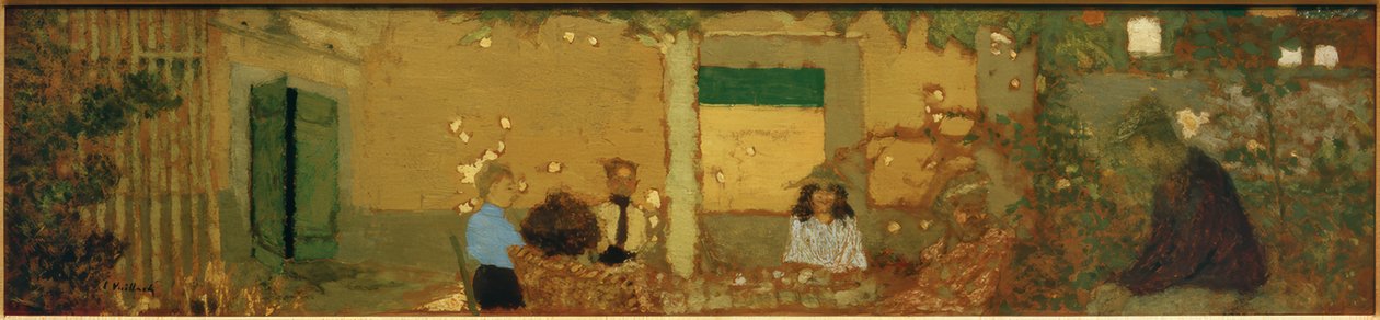 Familie in de tuin door Edouard Vuillard