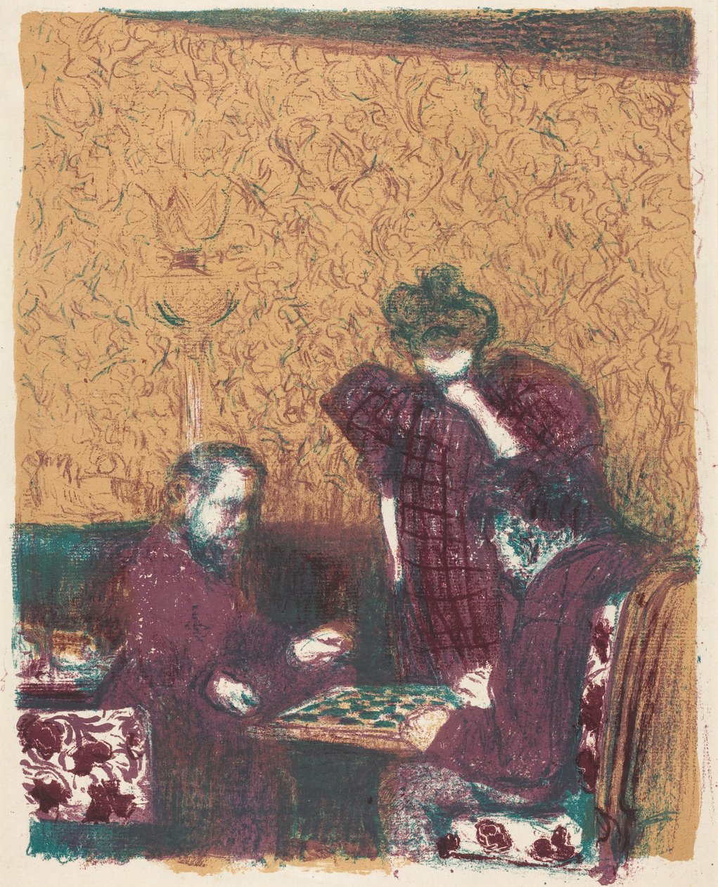 Das Damespiel door Edouard Vuillard