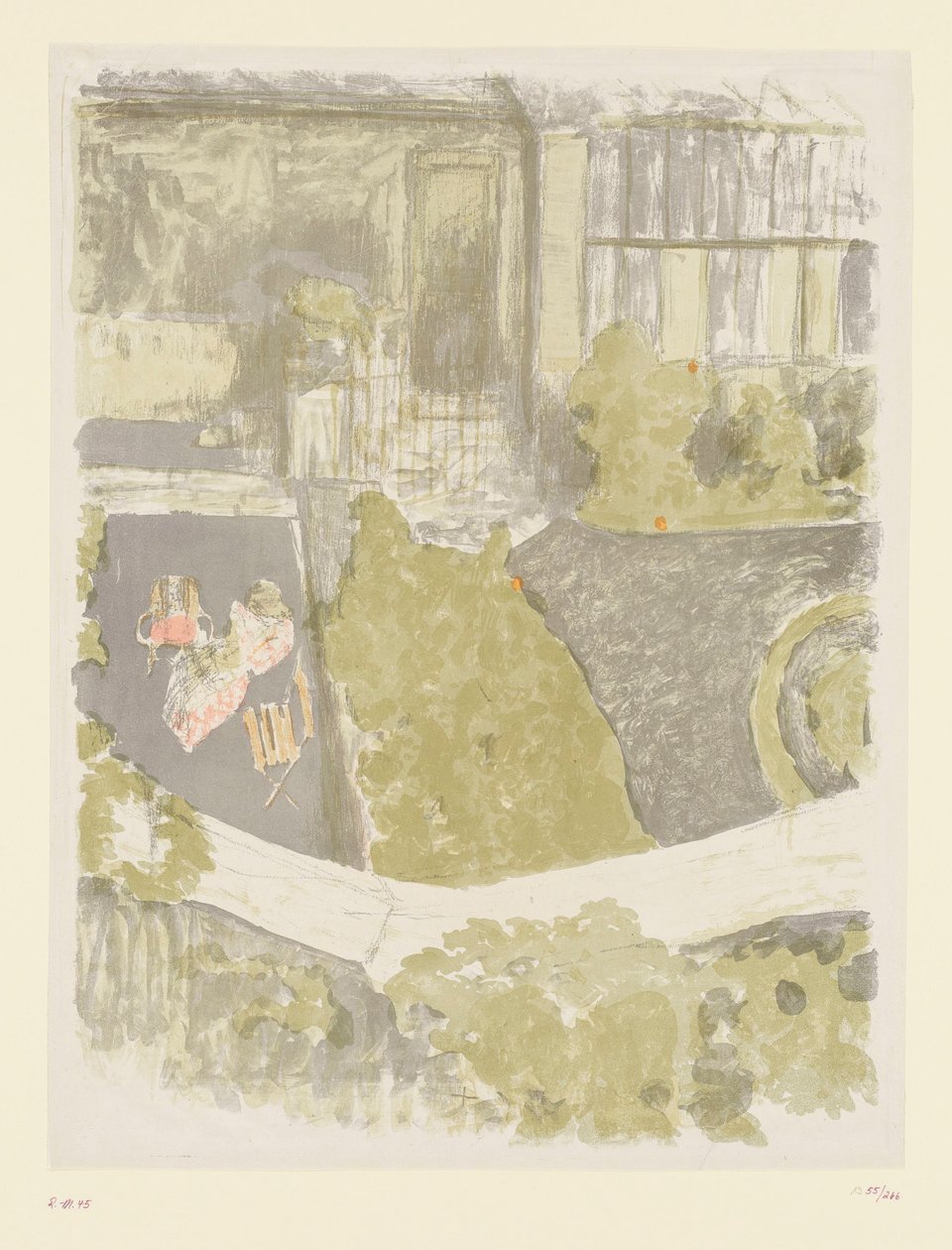 Tuin voor de studio door Edouard Vuillard