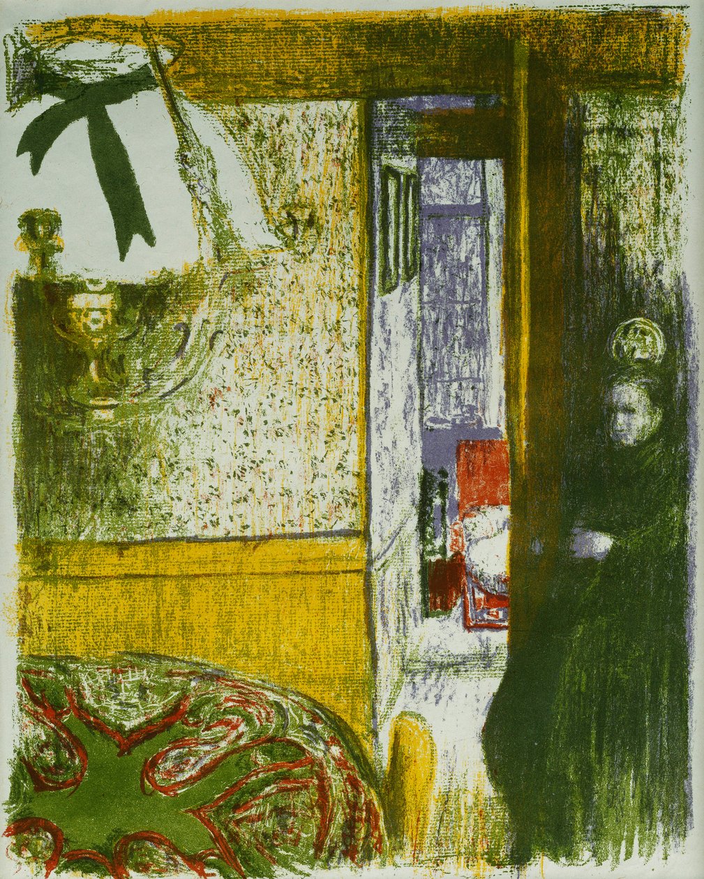 Interieur met hanglamp, uit Landschappen en Interieurs; Interieur à la Suspension, uit Paysages et Intérieurs, 1899 door Edouard Vuillard