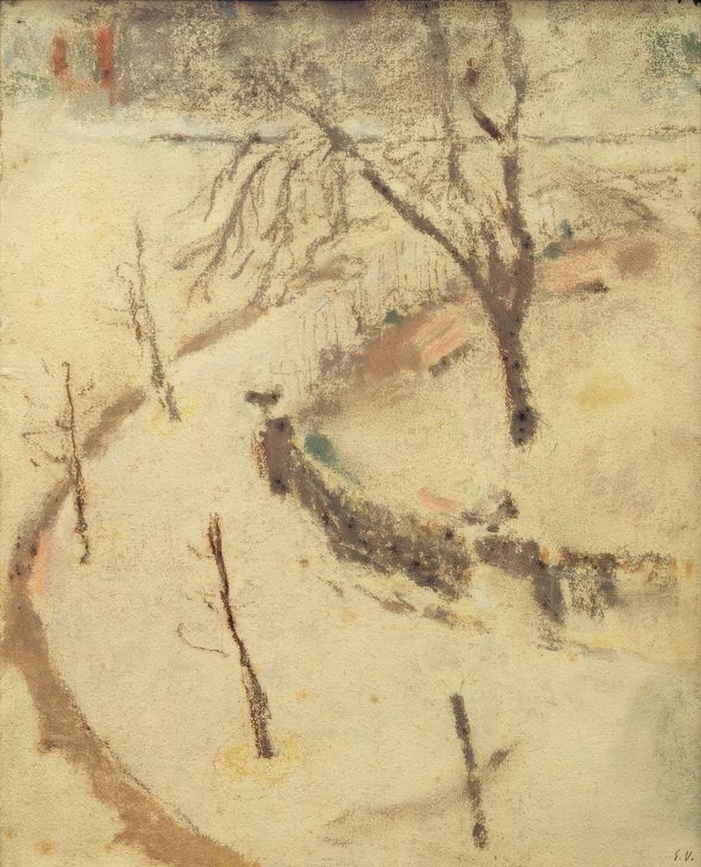 De winter op het Berliozplein door Edouard Vuillard