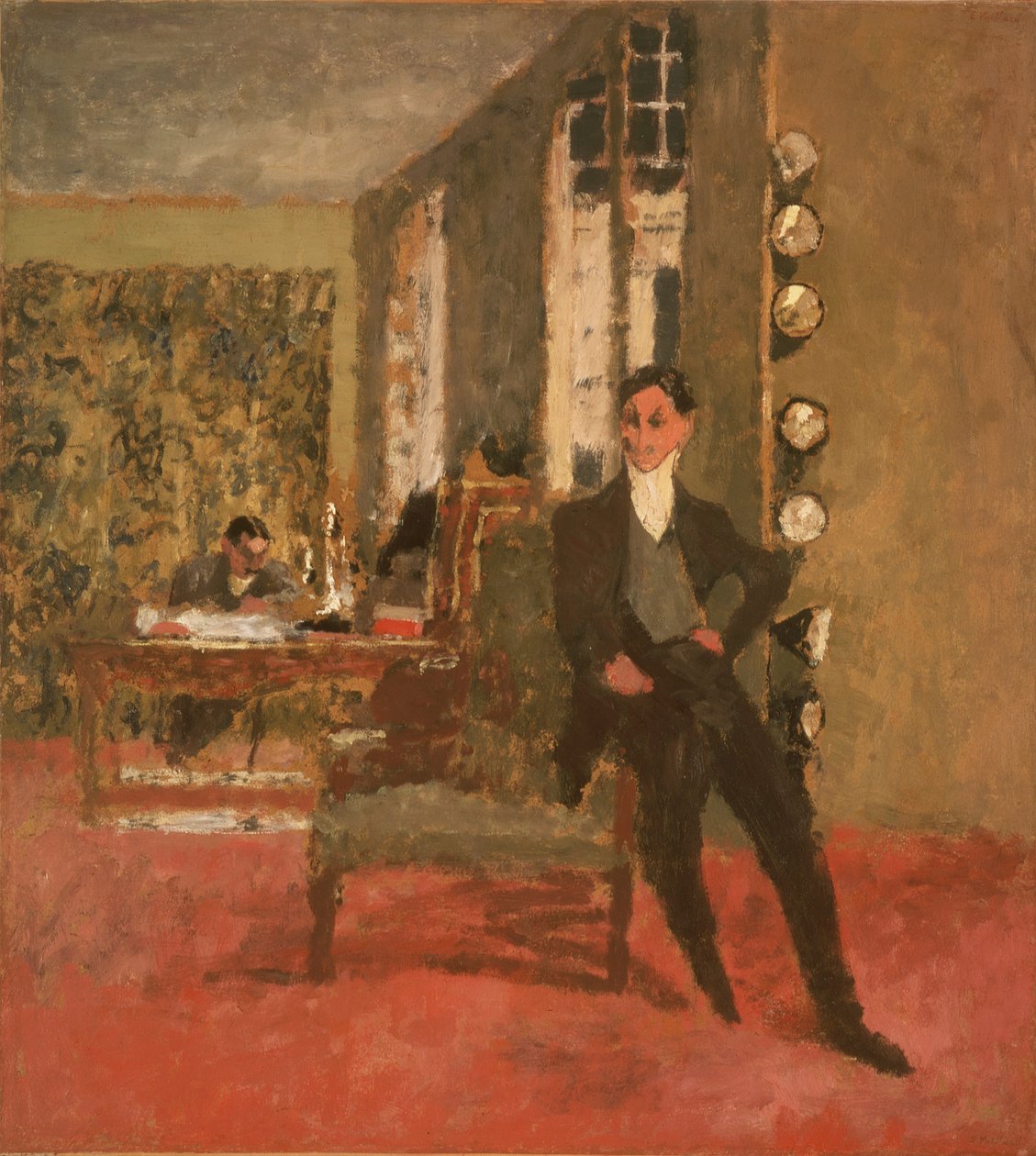 De kunsthandelaars (De gebroeders Bernheim-Jeune) 1908 (olieverf op board, gemonteerd op doek) door Edouard Vuillard