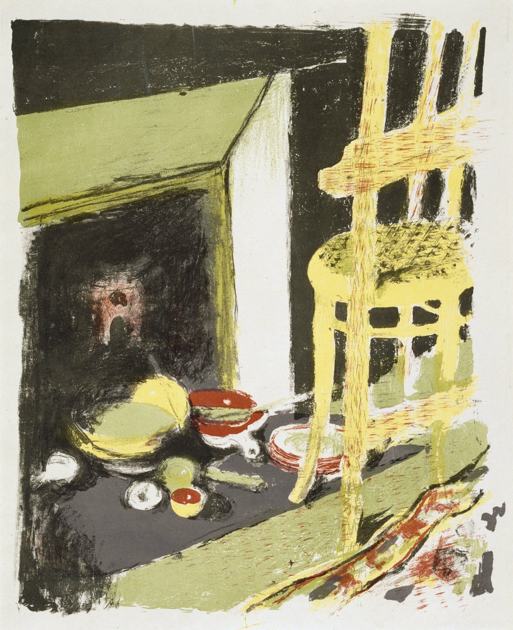 De haard door Edouard Vuillard