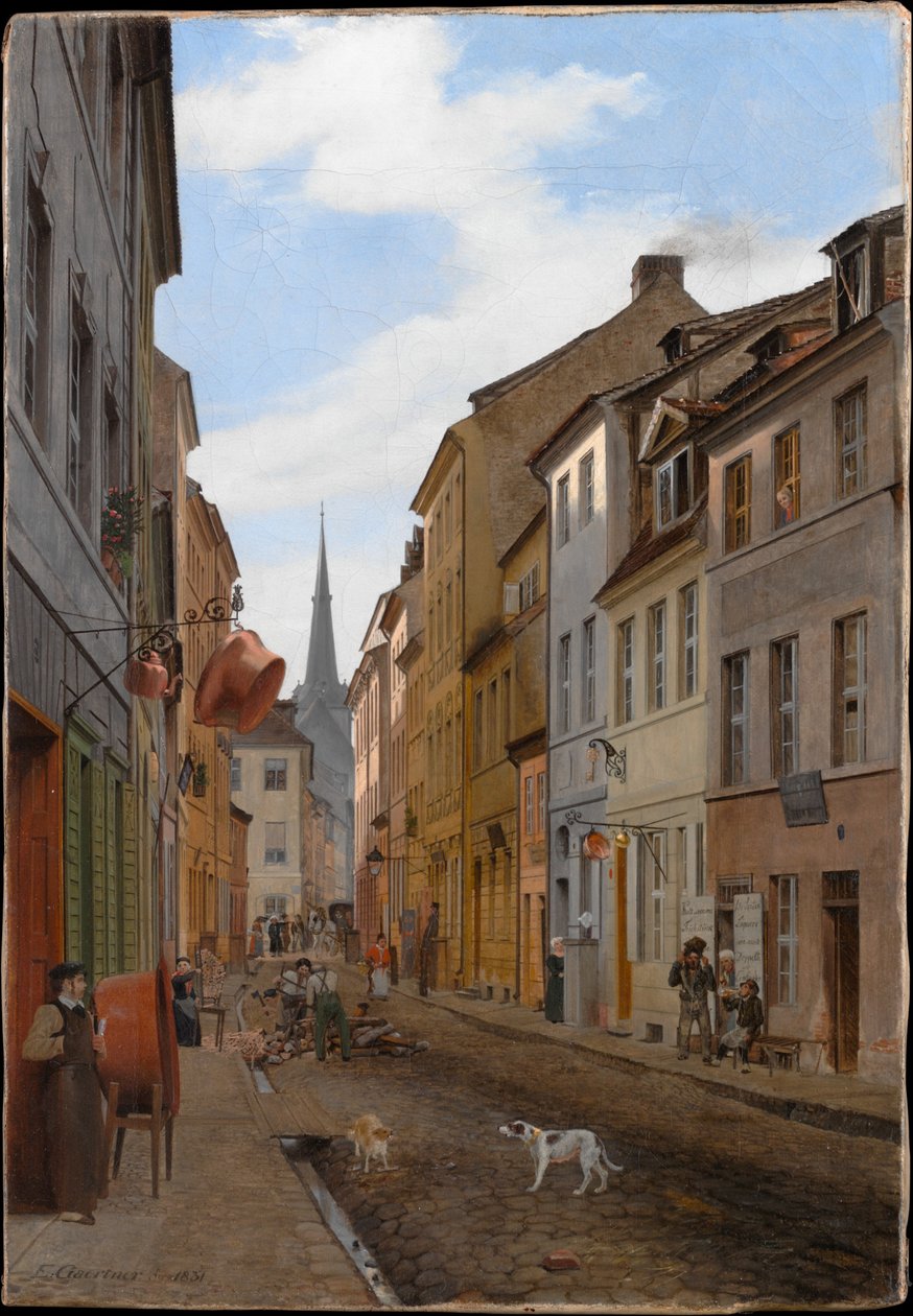 De Parochialstraat door Eduard Gaertner