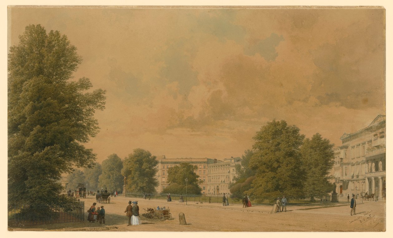 De Leipziger Platz in Berlijn door Eduard Gaertner