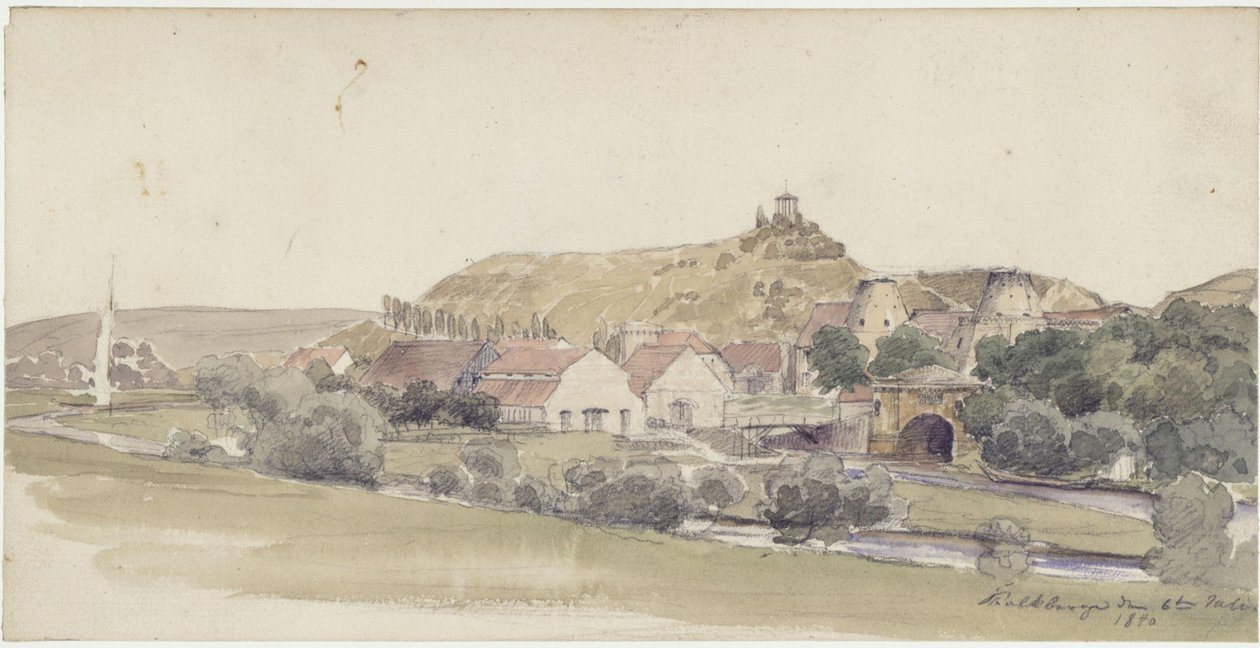Kalkheuvels in de Mark bij Rüdersdorf door Eduard Gaertner