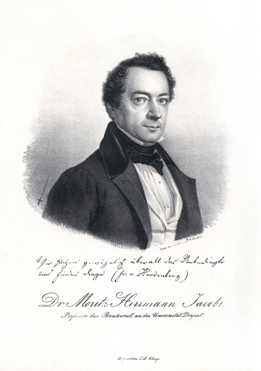 Portret van Moritz Hermann von Jacobi 1801-1874, 1837 door Eduard Hau