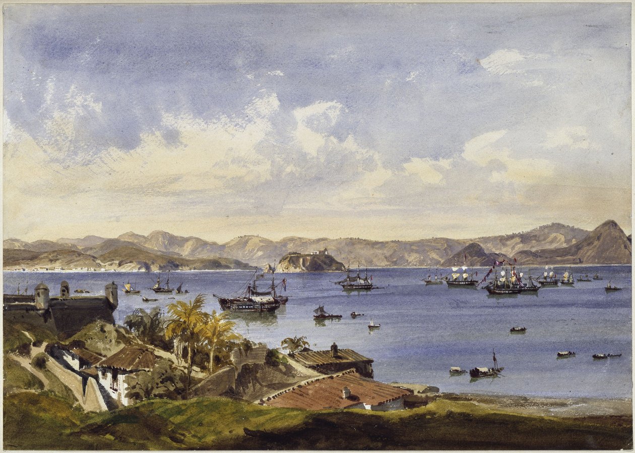 Baai van Rio de Janeiro door Eduard Hildebrandt