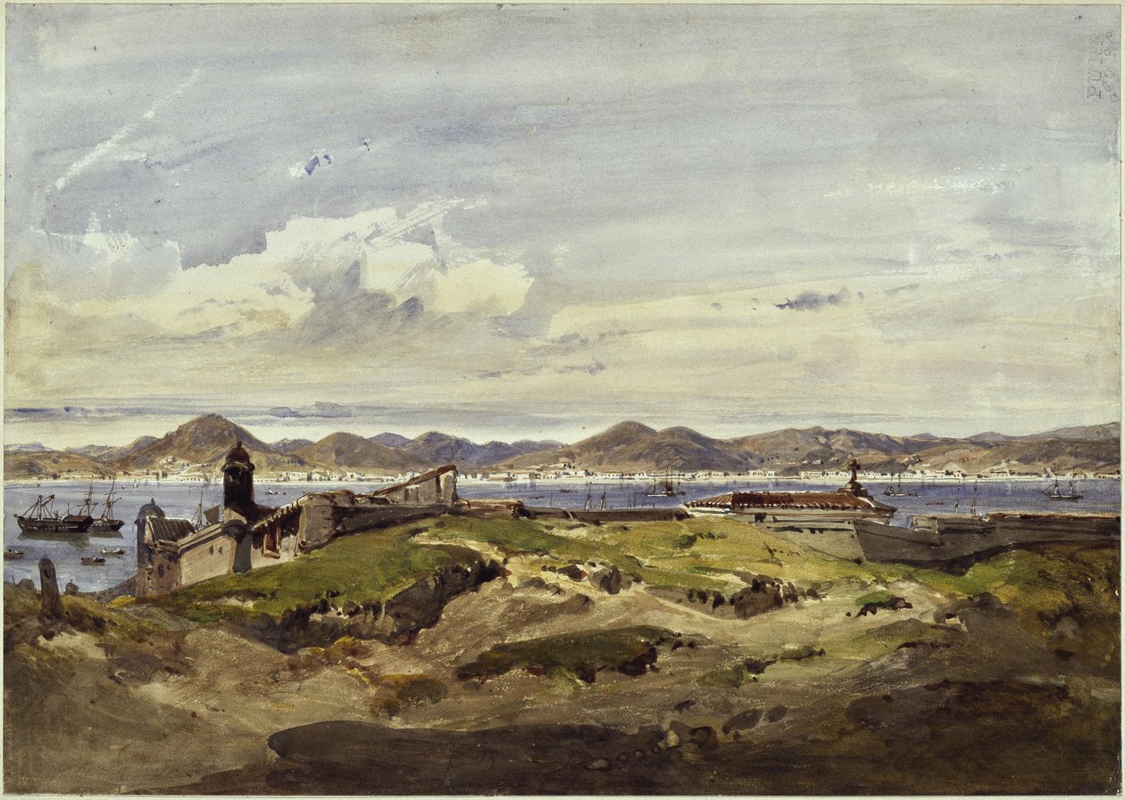 Panorama van Rio de Janeiro door Eduard Hildebrandt