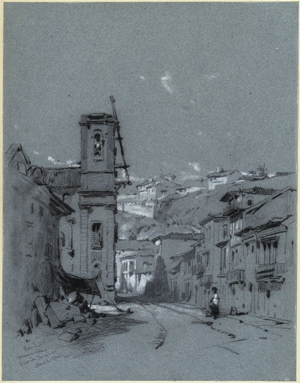 Rua de Misericordia in Rio de Janeiro door Eduard Hildebrandt