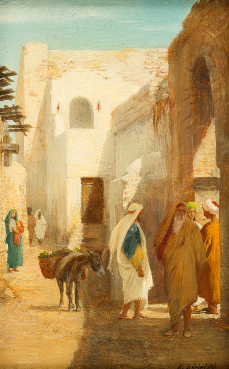 Oosters straatbeeld door Eduard Lebiedzki