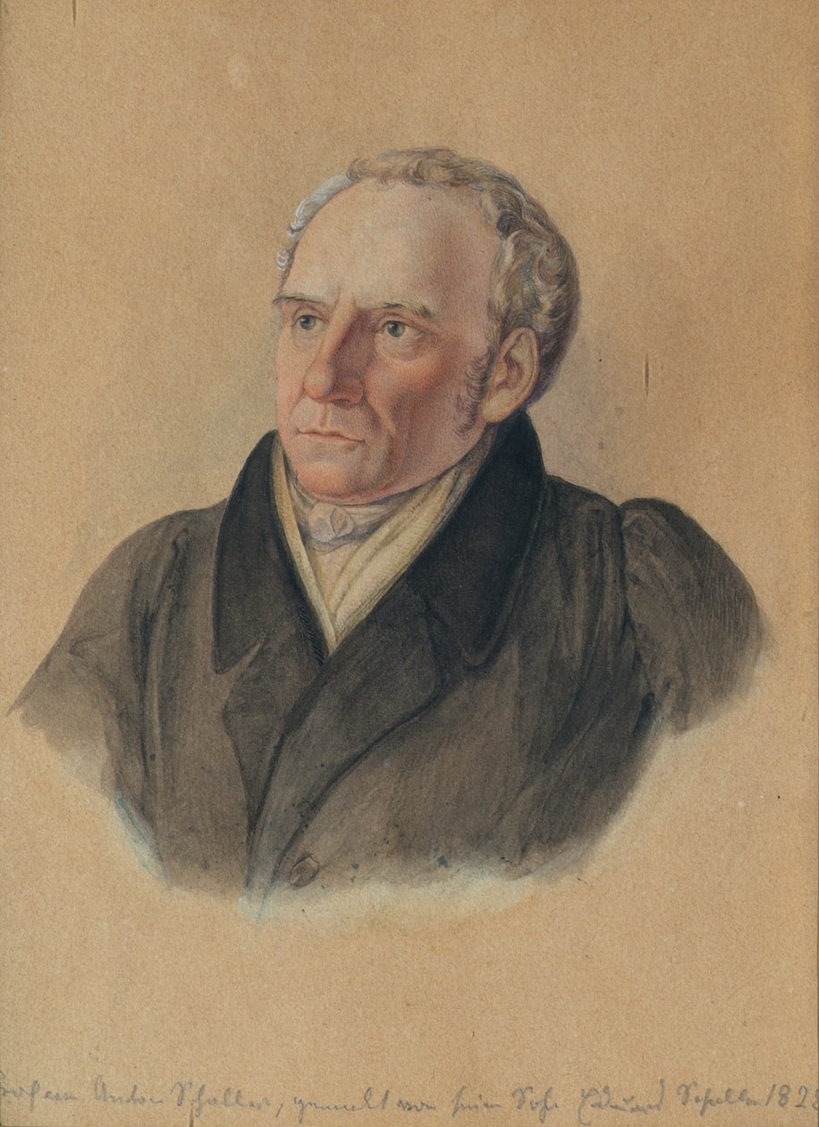 Professor Anton Schaller (1773–1844), de vader van de kunstenaar door Eduard Schaller
