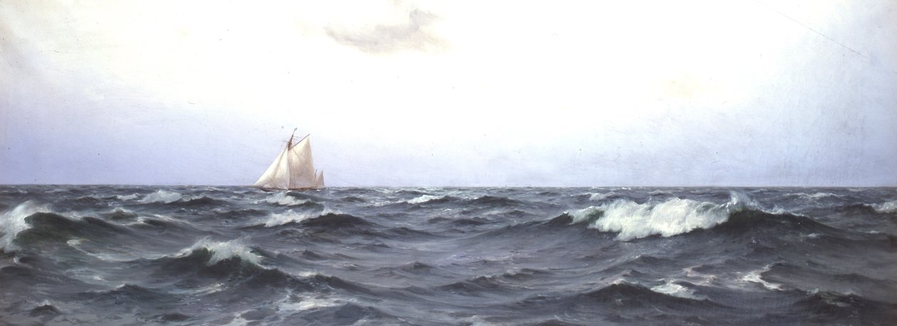 Valkyrie II steekt de Atlantische Oceaan over, c.1893 door Eduardo de Martino