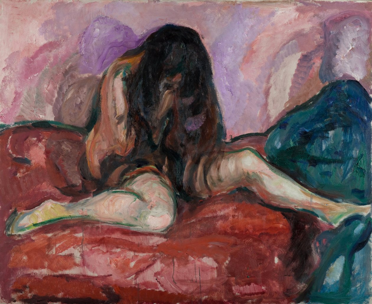 Huilende naakt door Edvard Munch