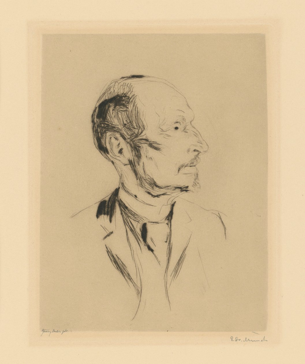 Albert Kollmann door Edvard Munch