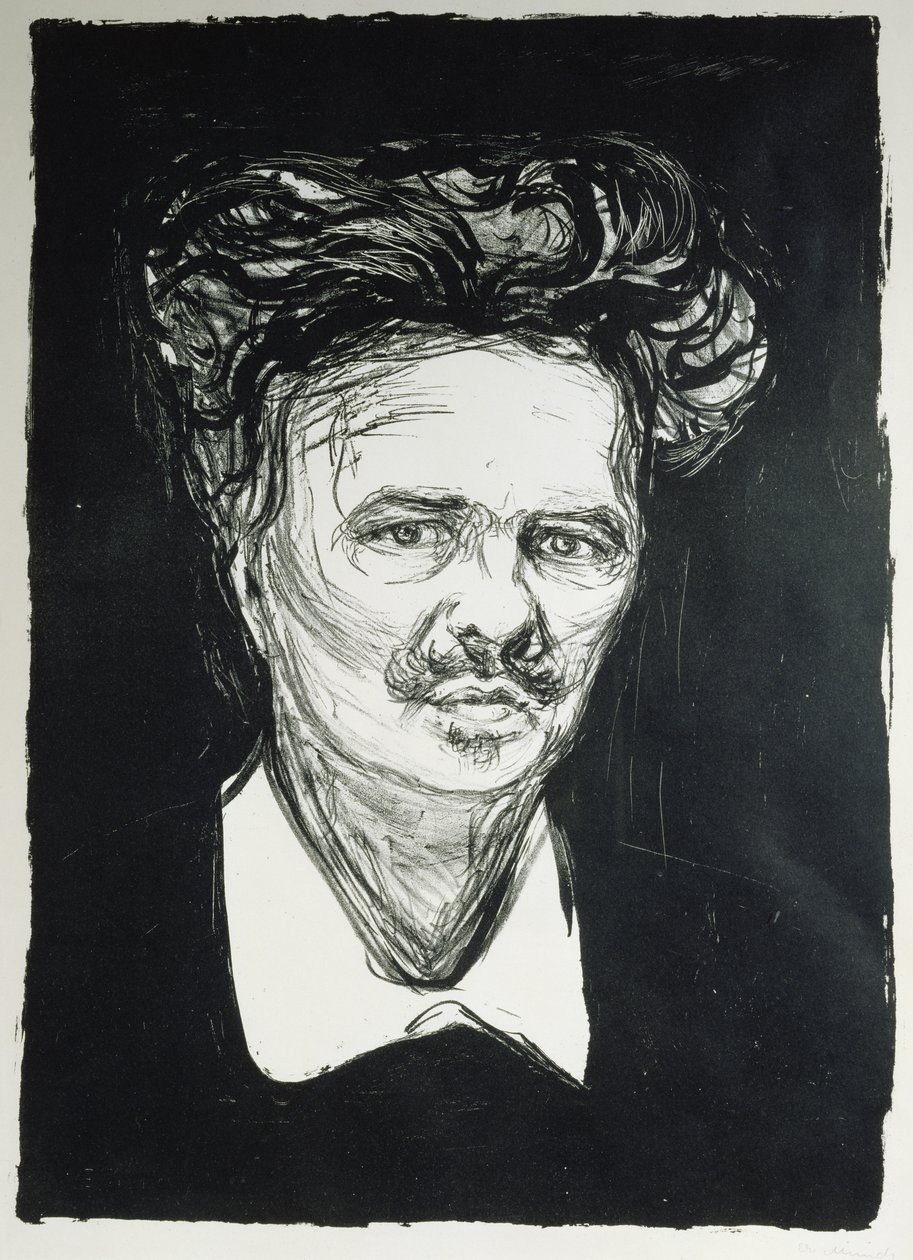 August Strindberg door Edvard Munch