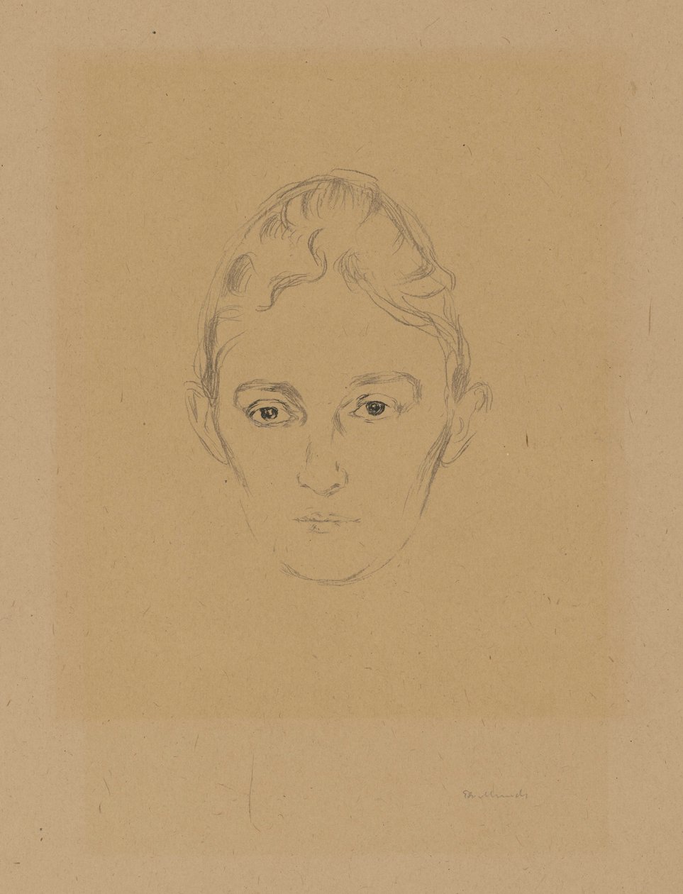 Uit de map "Uit het huis van Max Linde": Marie Linde door Edvard Munch