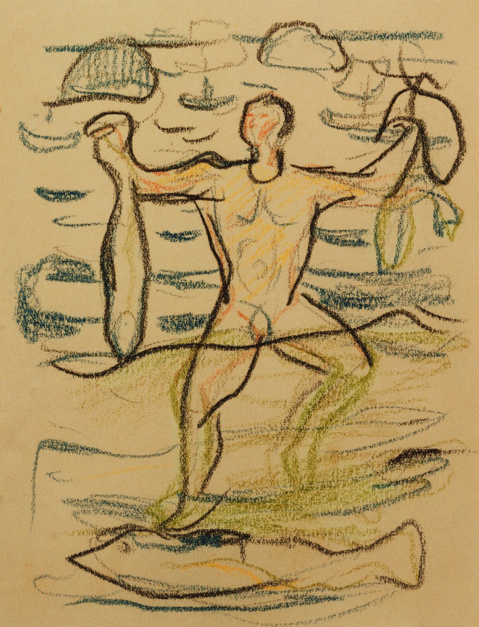 Bader met Vis door Edvard Munch