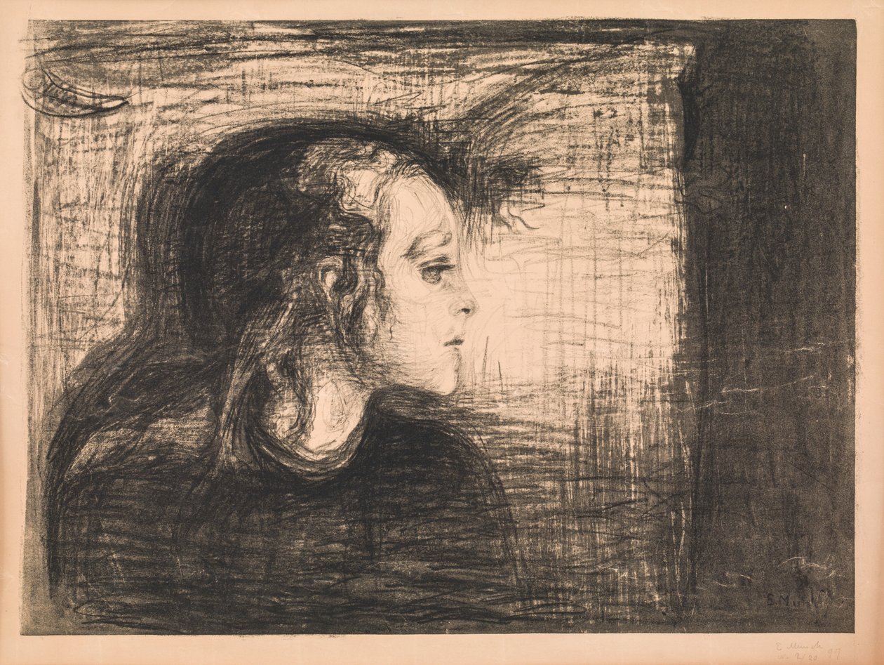 Het zieke meisje door Edvard Munch