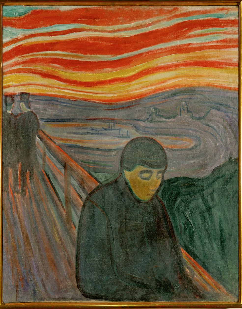 Wanhoop (olieverf op doek) door Edvard Munch