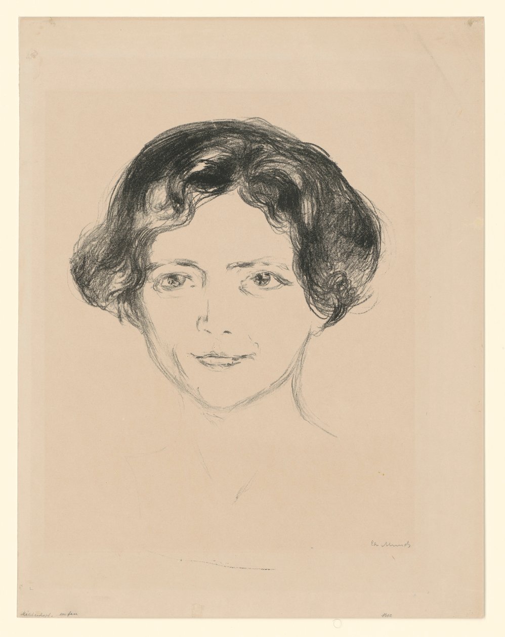 Edith Rode door Edvard Munch