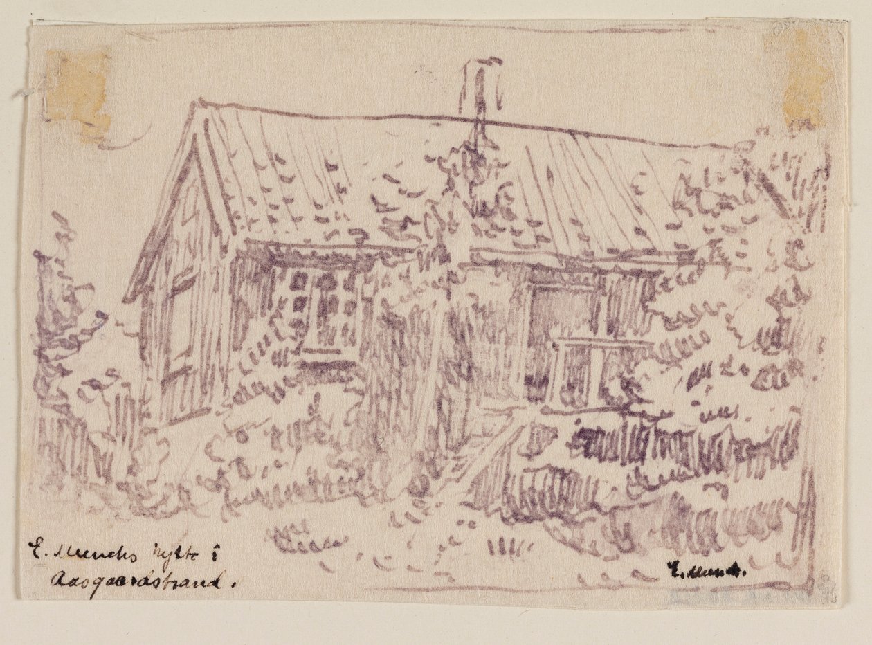 Het huisje van Edvard Munch in Åsgårdstrand door Edvard Munch
