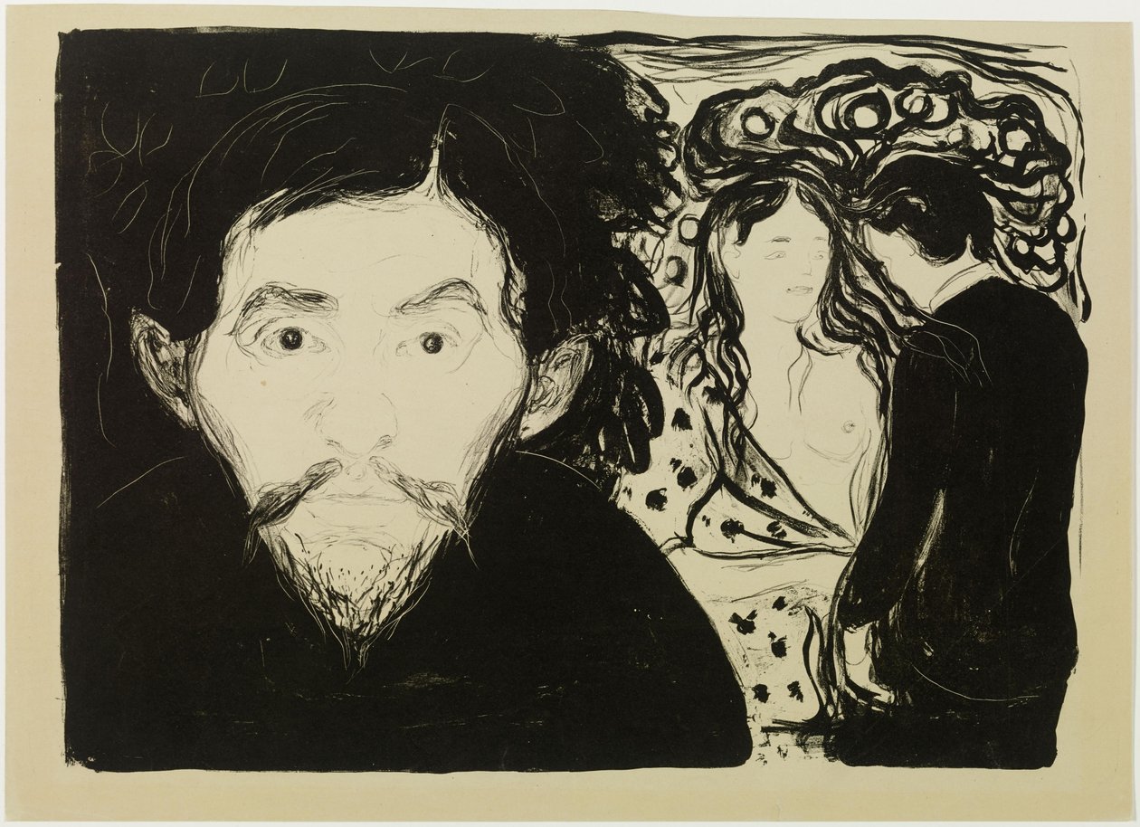 Jaloezie (klein) door Edvard Munch