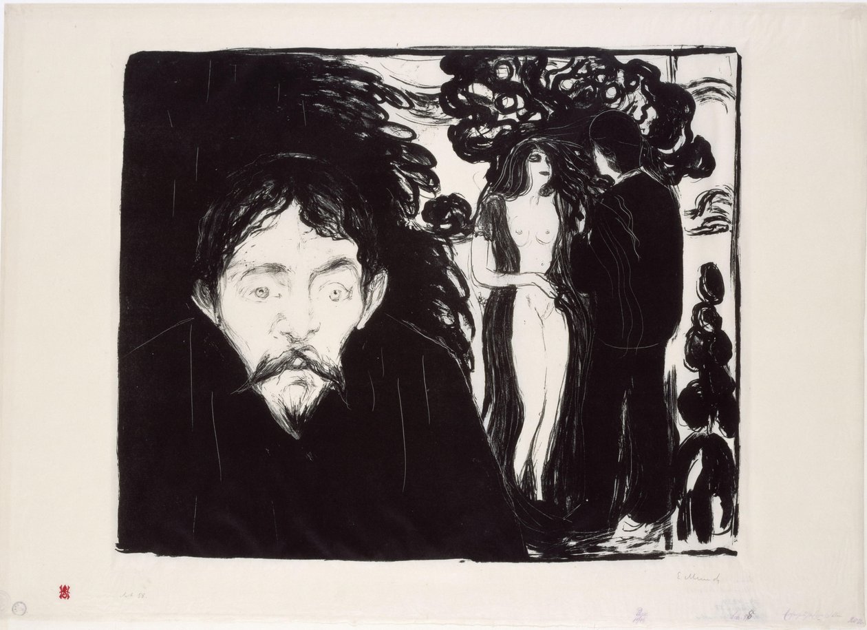 Jaloezie II (groot) door Edvard Munch