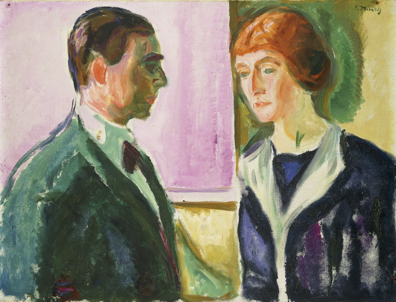 Afscheid (Dubbelportret van Hugo en Kathe Perls), ca. 1912 door Edvard Munch
