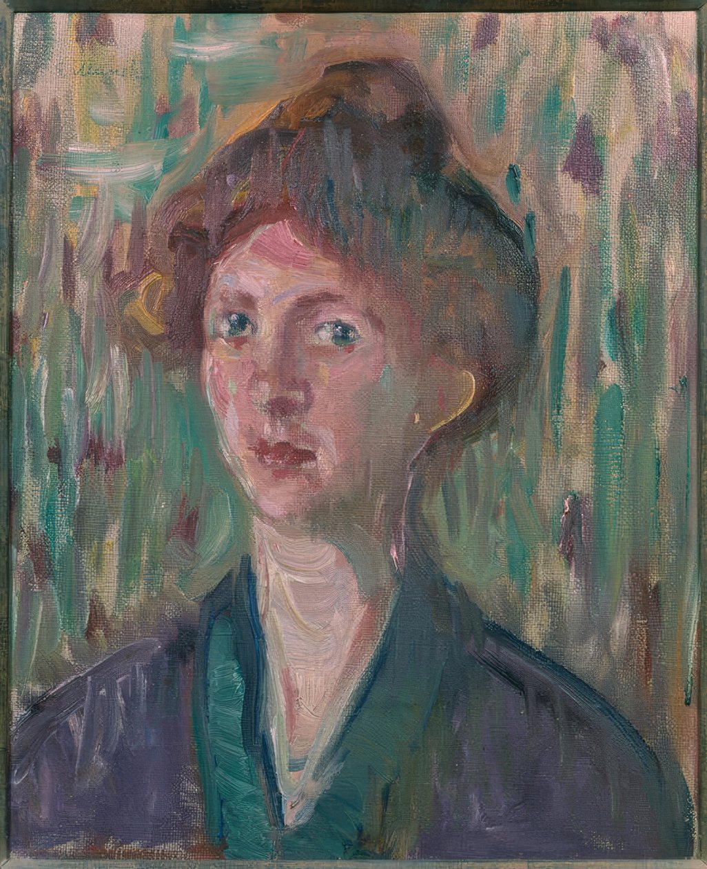 Portret van een vrouw door Edvard Munch