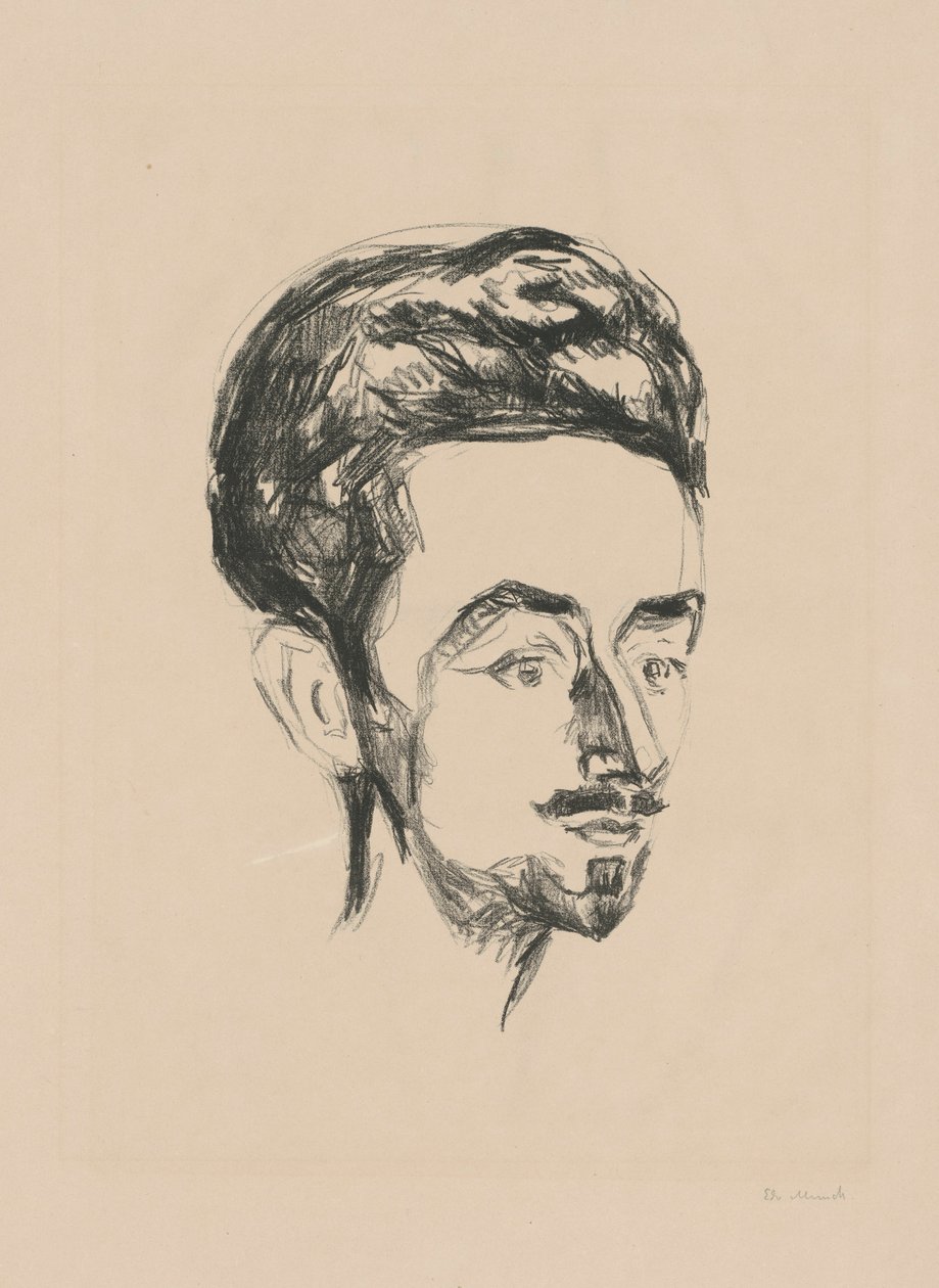 Helge Rode door Edvard Munch