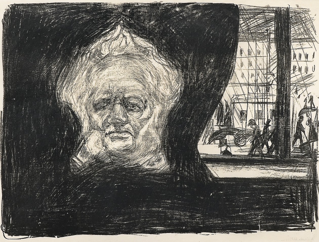 Henrik Ibsen in het café van het Grand Hotel, 1902 door Edvard Munch