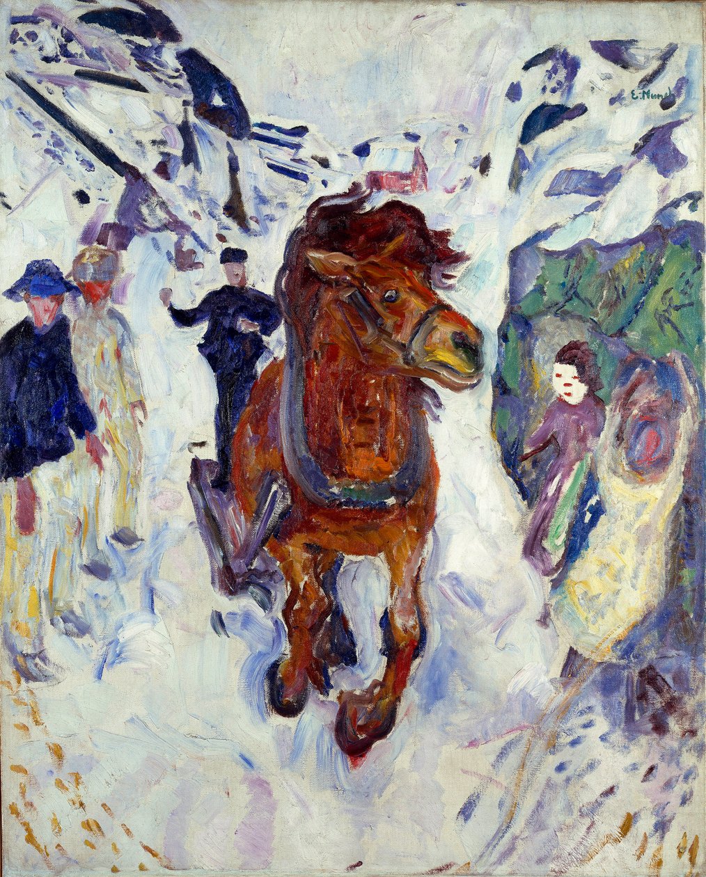 Paardengalop door Edvard Munch