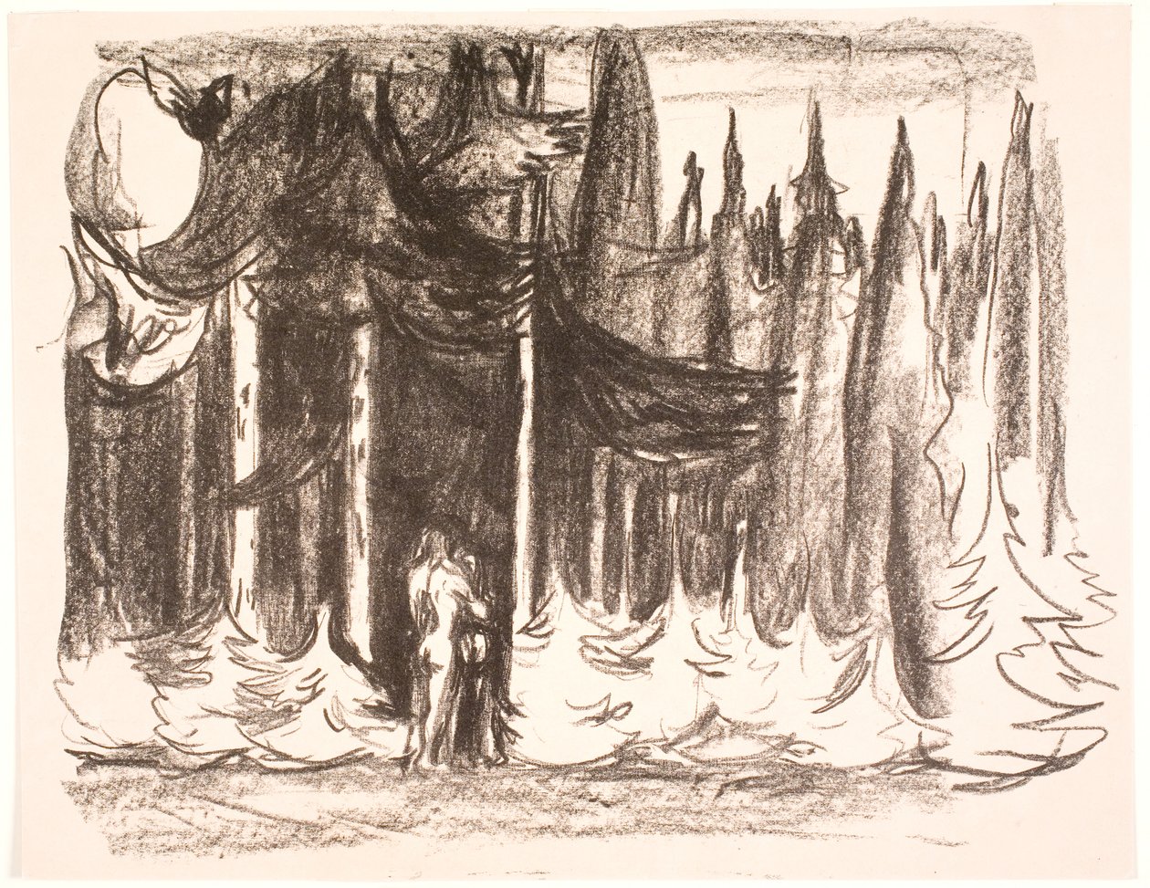 In het bos door Edvard Munch