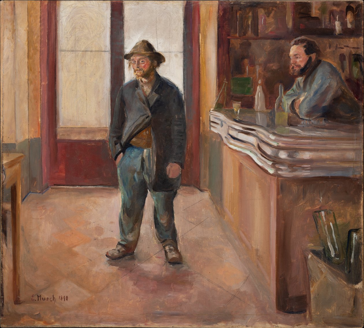 In de taverne door Edvard Munch