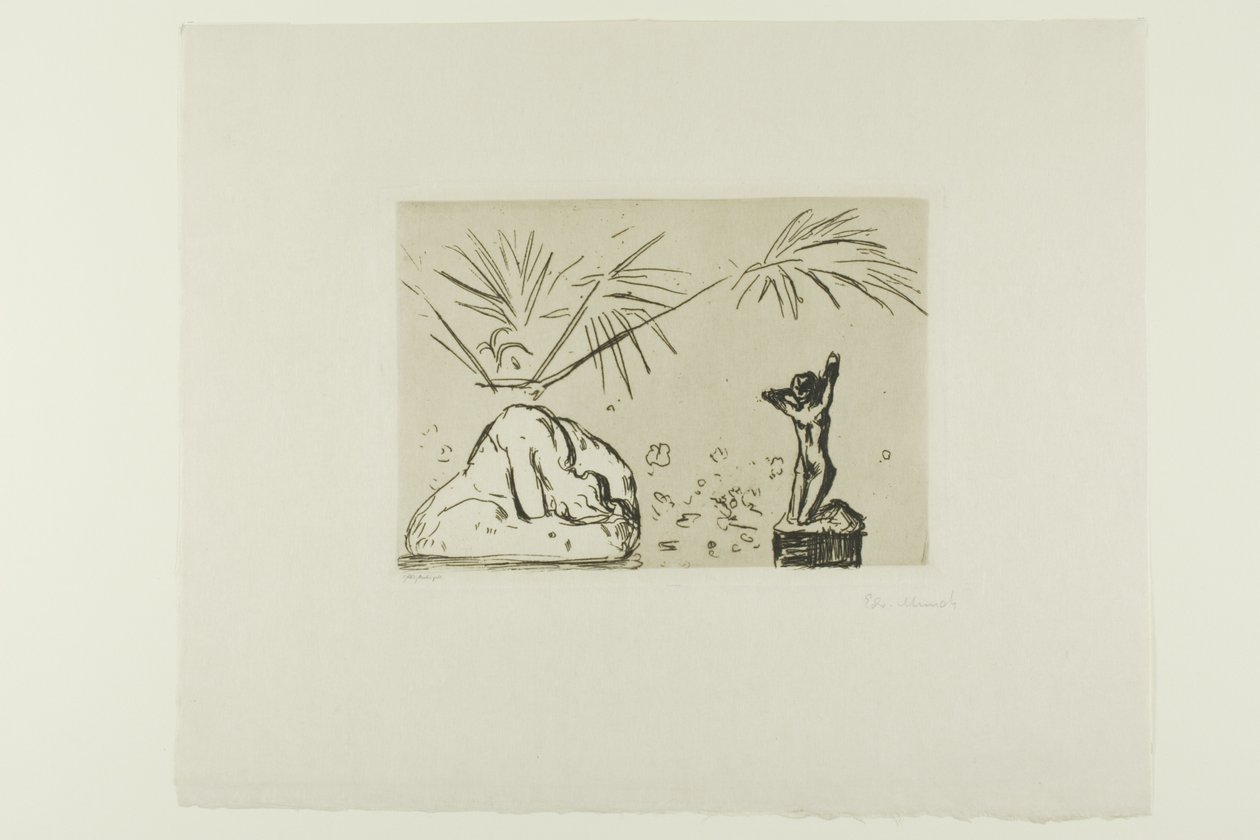 Interieur met Beelden door Edvard Munch