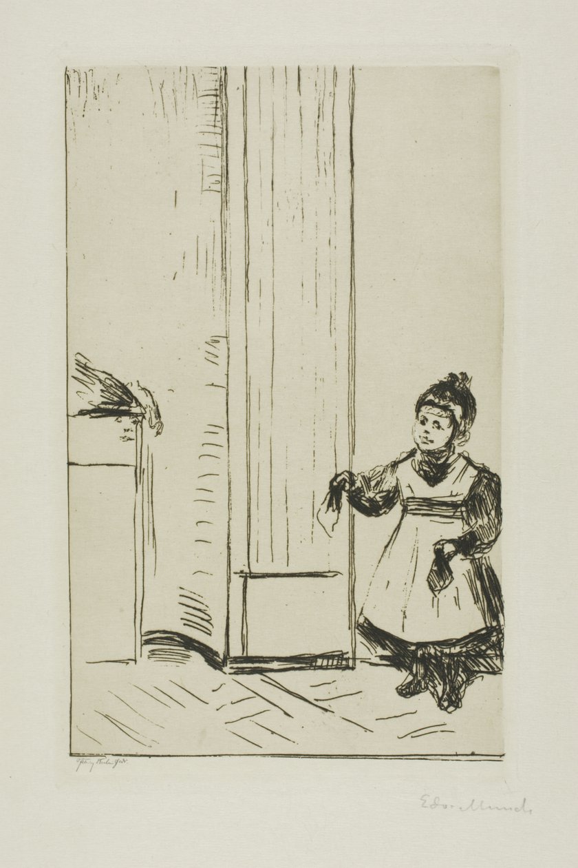 Interieur met een kind. Lothar Linde door Edvard Munch