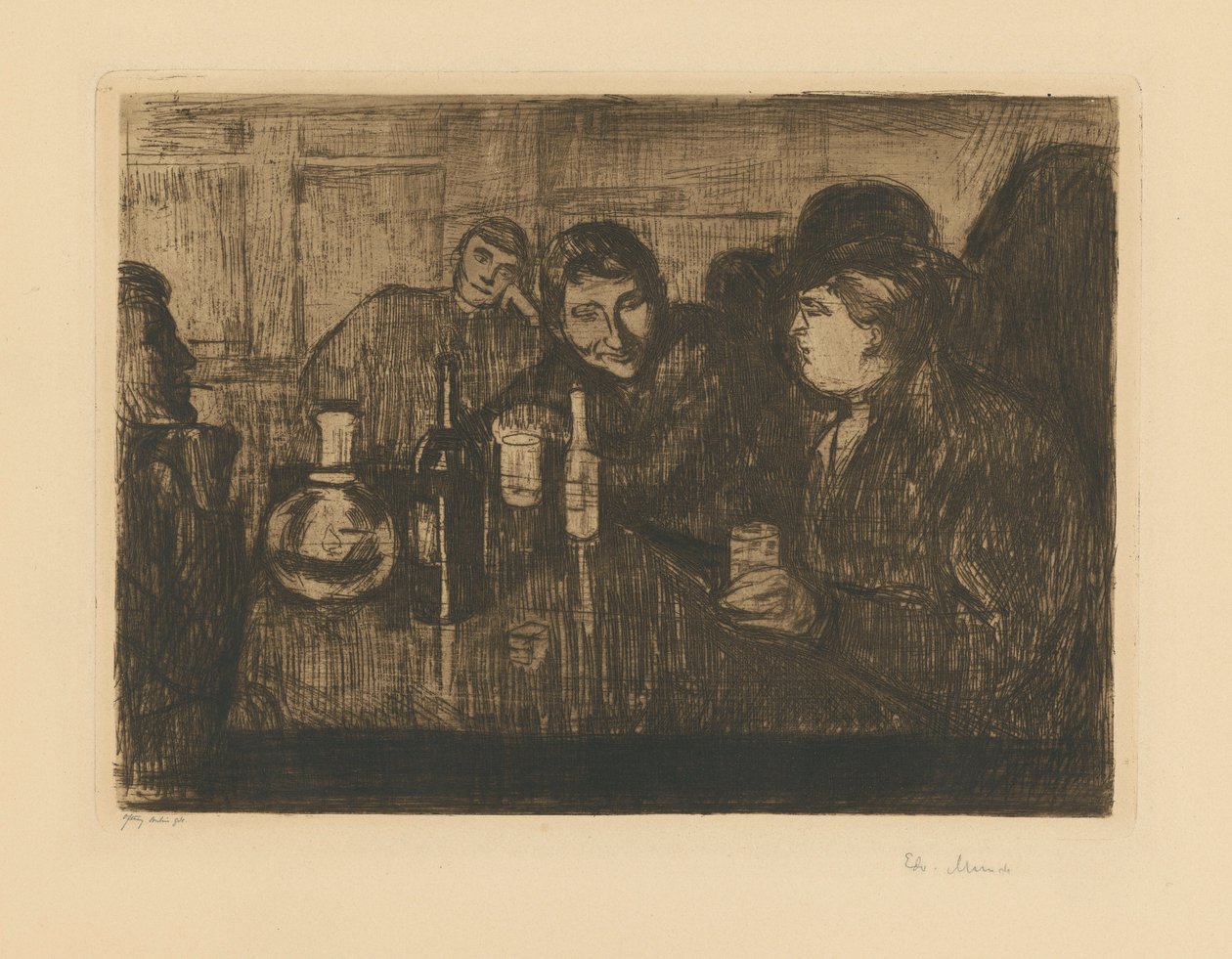 Kristiania-Boheme I door Edvard Munch