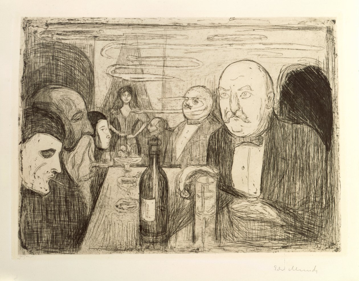 Kristiania Bohemen II door Edvard Munch