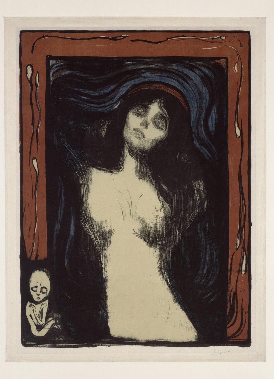 Madonna (liefhebbende vrouw) door Edvard Munch