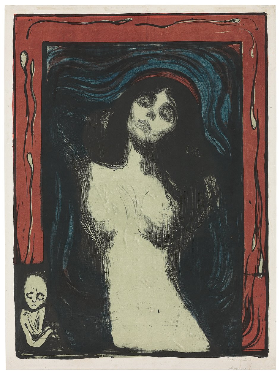 Madonna - Liefhebbende Vrouw door Edvard Munch