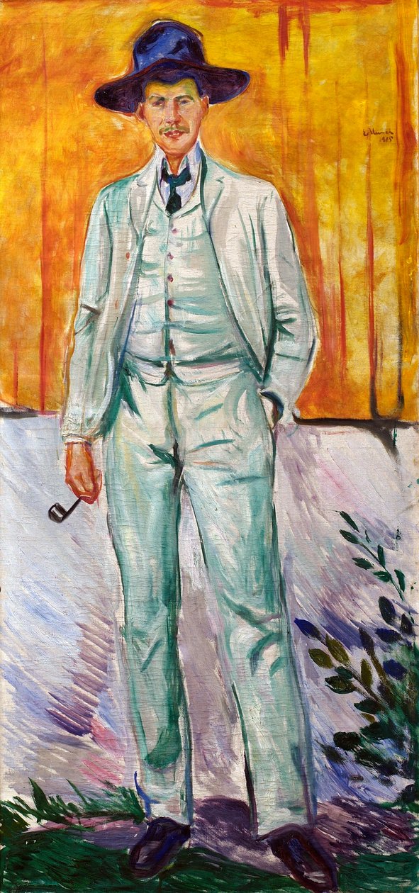 Portret van de schilder Ludvig Karsten door Edvard Munch