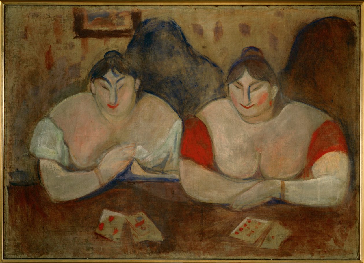 Roos en Amelie (tempera op doek) door Edvard Munch